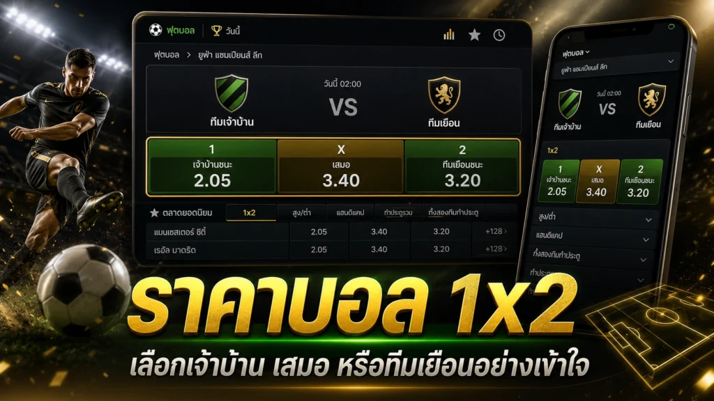 ราคาบอล-1x2
