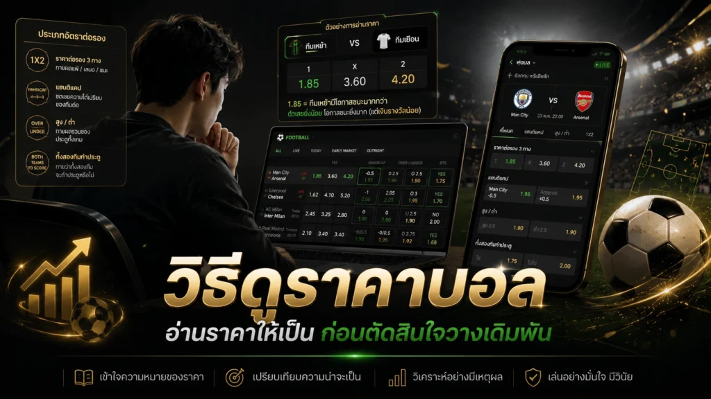 วิธีดูราคาบอล