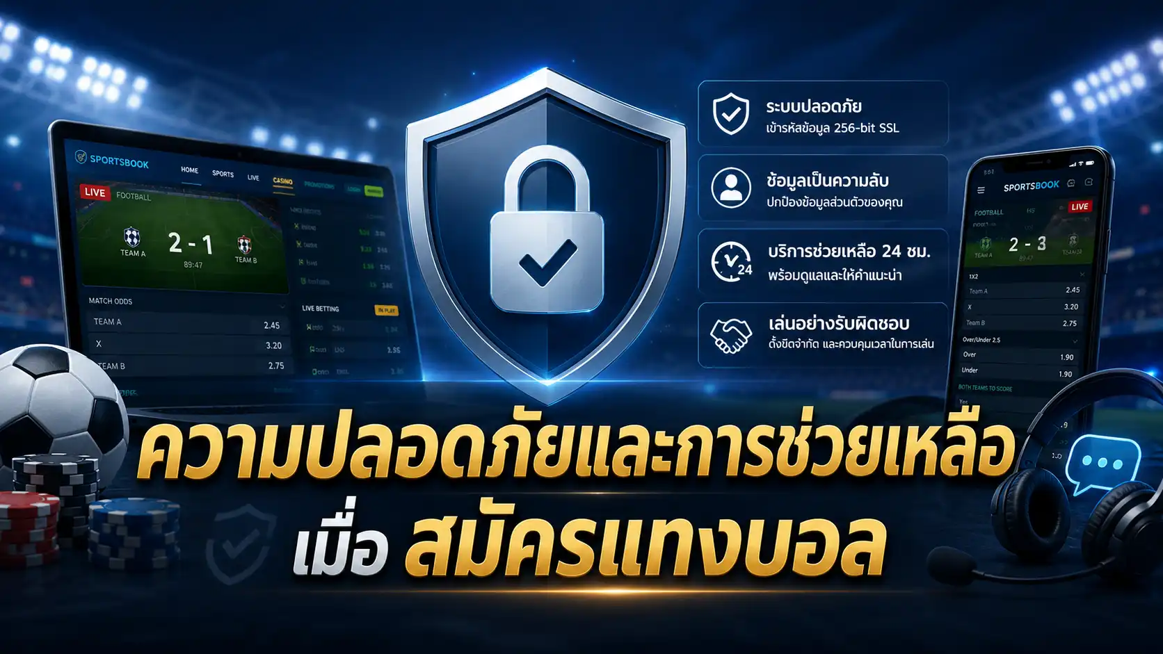 ความปลอดภัยและการช่วยเหลือ เมื่อ สมัครแทงบอล