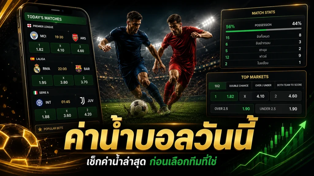 ค่าน้ำบอลวันนี้
