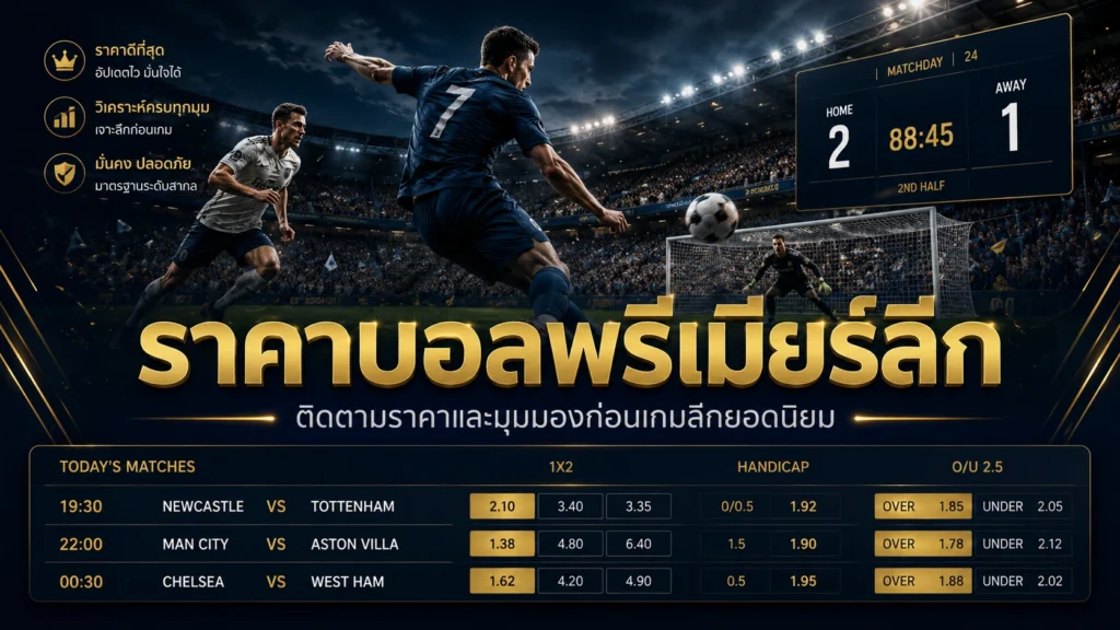 ราคาบอลพรีเมียร์ลีก
