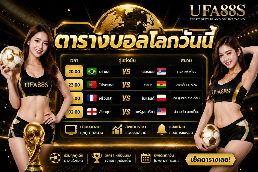 ตารางบอลโลกวันนี้ ดูโปรแกรมก่อนเกมเริ่มให้ครบทุกคู่