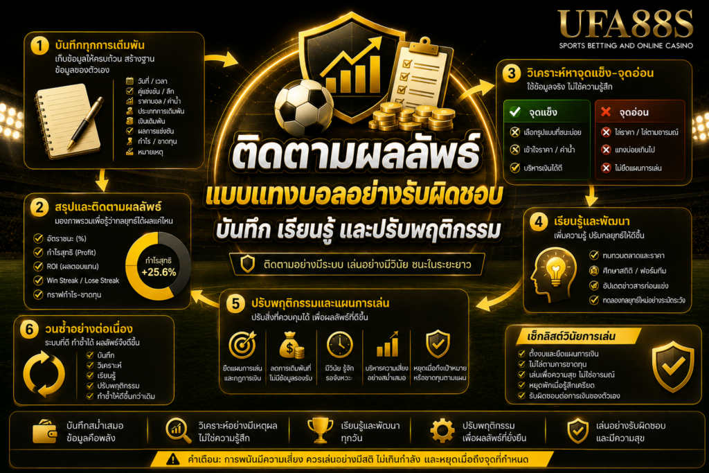 ติดตามผลลัพธ์แบบแทงบอลอย่างรับผิดชอบ บันทึก เรียนรู้ และปรับพฤติกรรม