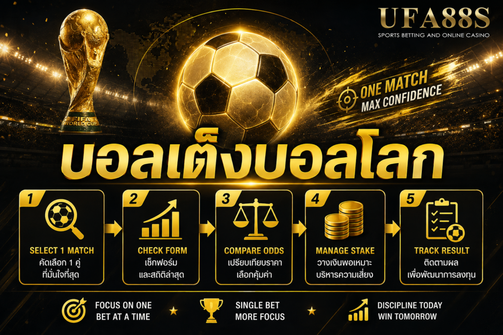บอลเต็งบอลโลก เลือกคู่เดี่ยวต้องดูข้อมูลให้ครบ