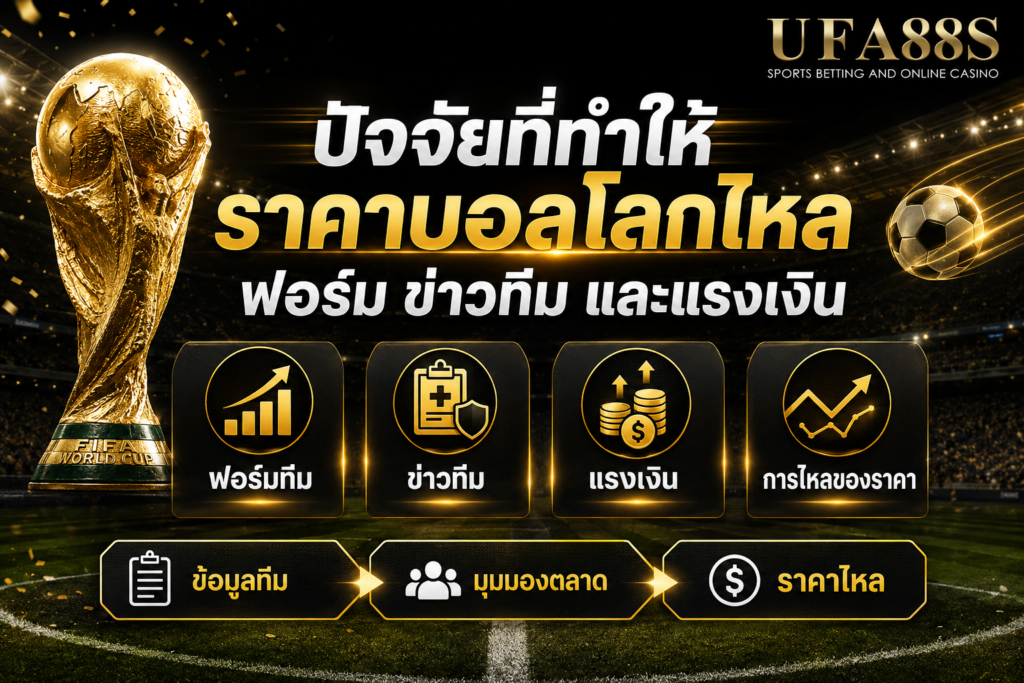 ปัจจัยที่ทำให้ราคาบอลโลกไหล ฟอร์ม ข่าวทีม และแรงเงิน