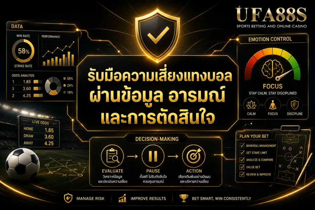 รับมือความเสี่ยงแทงบอล ผ่านข้อมูล อารมณ์ และการตัดสินใจ