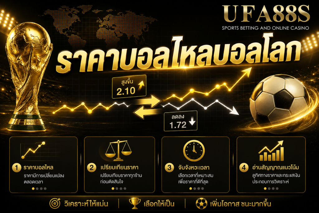 ราคาบอลไหลบอลโลก รู้ทันราคาเปลี่ยนก่อนเกมเริ่ม