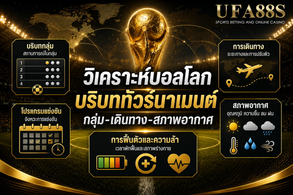วิเคราะห์บอลโลกบริบททัวร์นาเมนต์ กลุ่ม-เดินทาง-สภาพอากาศ