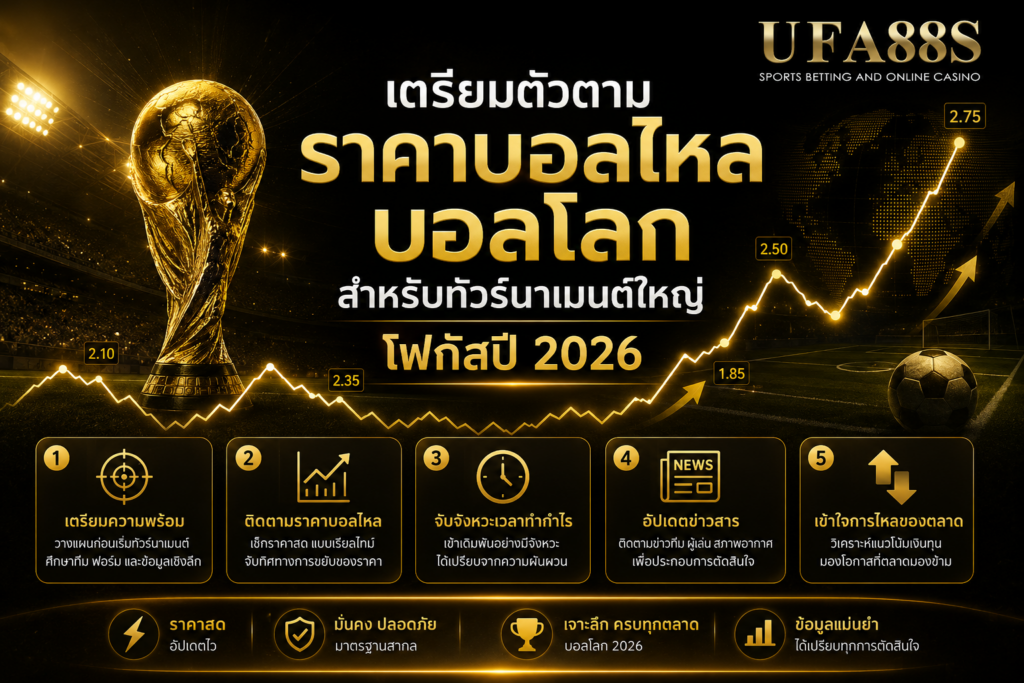 เตรียมตัวตามราคาบอลไหลบอลโลกสำหรับทัวร์นาเมนต์ใหญ่ โฟกัสปี 2026