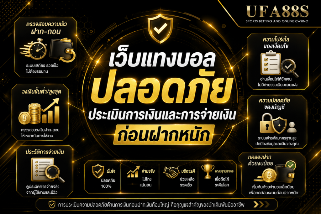 เว็บแทงบอลปลอดภัยประเมินการเงินและการจ่ายเงินก่อนฝากหนัก